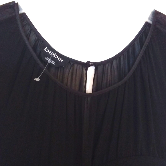 Bebe Sleeveless Corset Top with Shirred Bodice - Picture 5 of 13